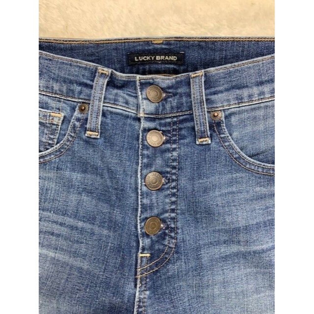 Lucky Brand  27x29 (Measured) Womens Jeans High Rise Skinny Bridgette Button Fly - Picture 3 of 5